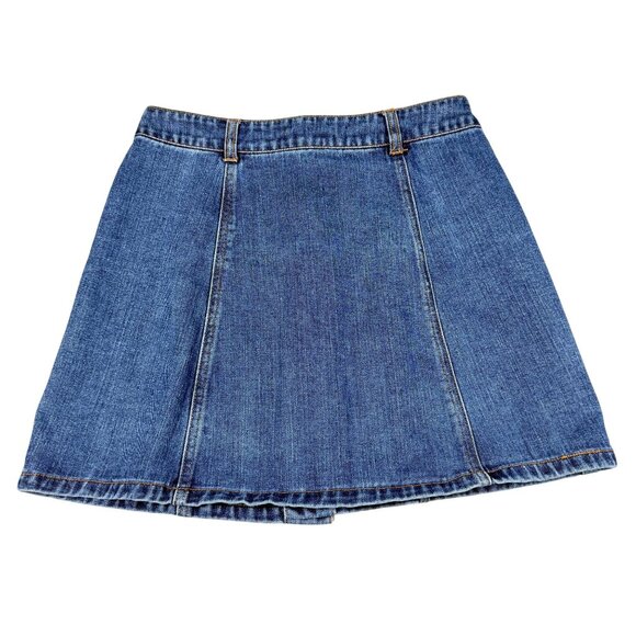 Life In Progress Denim Button-Up Skirt A-Line Style Size Small Blue Women Casual - Picture 4 of 4